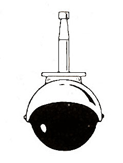 [ CASTER (2BALL,5/16 STEM,BLK) - ]