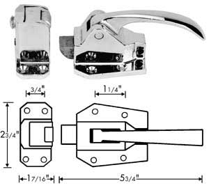 [ LATCH (W/STRIKE) - HWR-01080 - ]