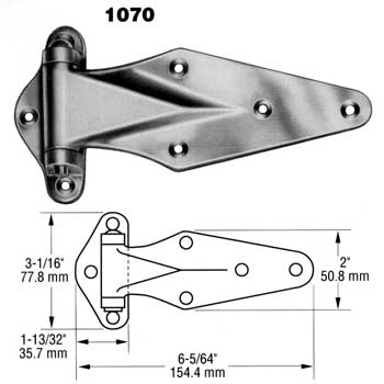 [ HINGE (1-1/8 OFST, 6L) - HWR-1 ]