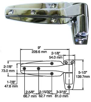 [ HINGE, CAM (1-1/8 OFST) - HWR- ]