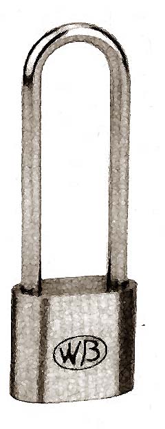 [ PADLOCK(1-3/4W X 3L SHACKLE) - ]