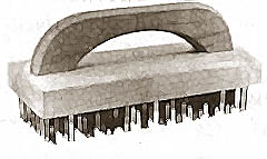 [ BRUSH, FLAT STEEL BRISTLE(4X9) ]