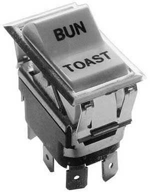 [ SWITCH, BUN/TOAST (DPDT,ON/ON) ]