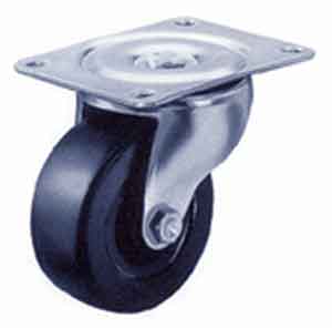 [ CASTER, PLATE (2, BLK) - DEA-0 ]