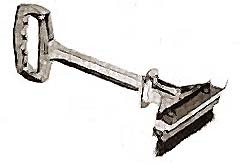 [ SCRAPER, BROILER (W/BRUSH) - L ]