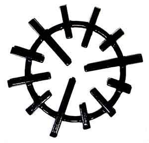 [ GRATE, SPIDER (8-3/4OD, BLK) - ]
