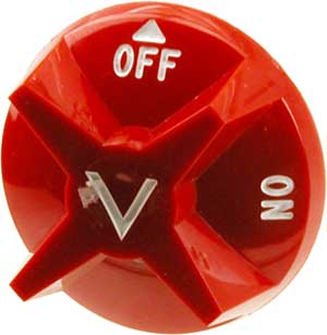 [ KNOB, GAS VALVE (RED,OFF/ON) - ]
