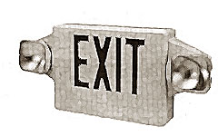 [ SIGN, LIGHTED EXIT(120V,W/BAT) ]