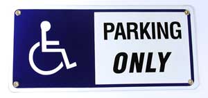 [ SIGN, HANDICAP PARKING (BLUE)  ]