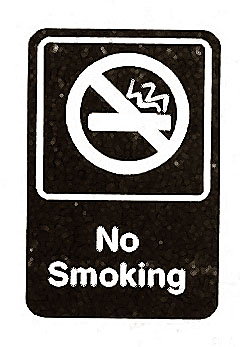 [ SIGN, NO SMOKING (BLACK, 6X9)  ]