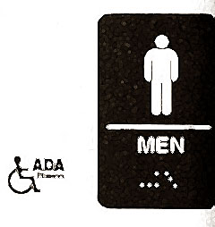 [ SIGN, RESTROOM (MEN, 6X9) - MA ]