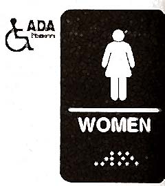 [ SIGN, RESTROOM (WOMAN, 6X9) -  ]