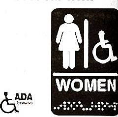 [ SIGN, RESTROOM(WOMAN WHLCHAIR) ]