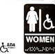 [ SIGN, RESTROOM(WOMAN WHLCHAIR) ]