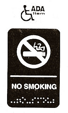 [ SIGN, NO SMOKING (6X9) - MAN-0 ]
