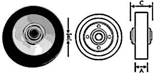[ WHEEL (3-1/2, 3/8ID, BLUE) - W ]