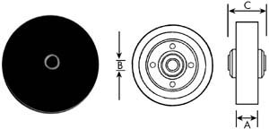 [ WHEEL (5, 3/8ID,W/BSH,GRY) - W ]