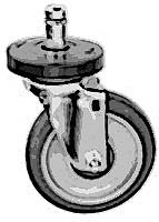 [ CASTER, STEM(5 POLY W/BUMPER)  ]