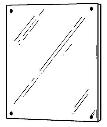 [ MIRROR, FRAMELESS (18X24,S/S)  ]