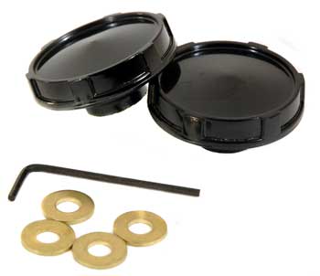 [ KNOB W/SET SCREW (BLACK)(2) -  ]