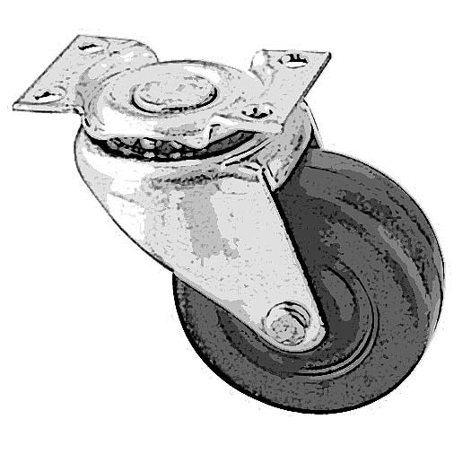 [ CASTER, PLATE (SWIVEL, 2) - PI ]