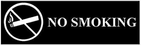 [ SIGN, NO SMOKING (WALNUT,3X8)  ]