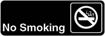 [ SIGN, NO SMOKING (BLACK, 3X9)  ]