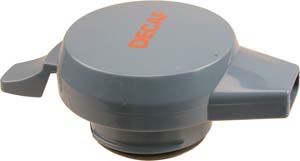 [ LID, BLUE PLST (WELDED, DECAF) ]